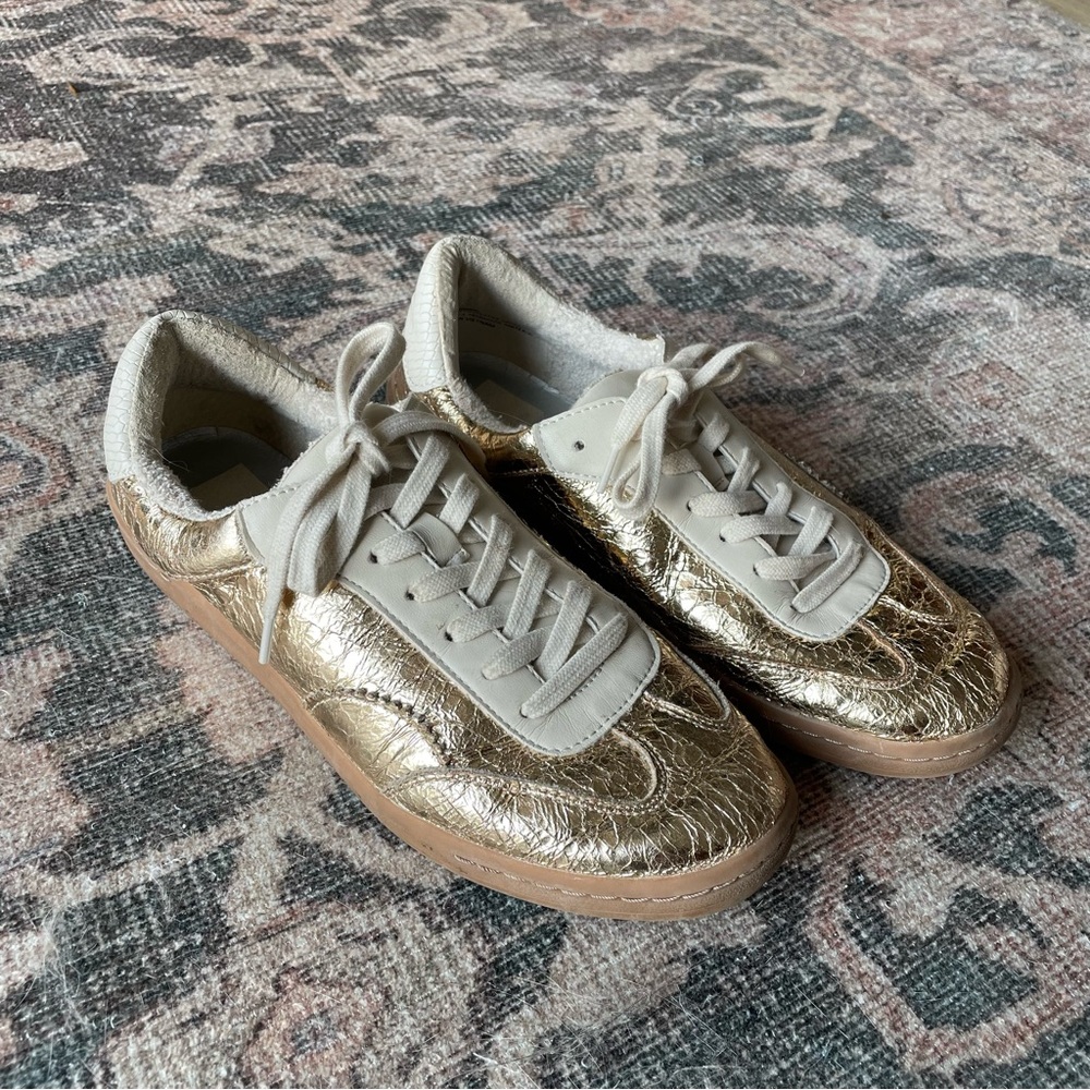 Dolce Vita Gold Metallic Sneakers 8.5